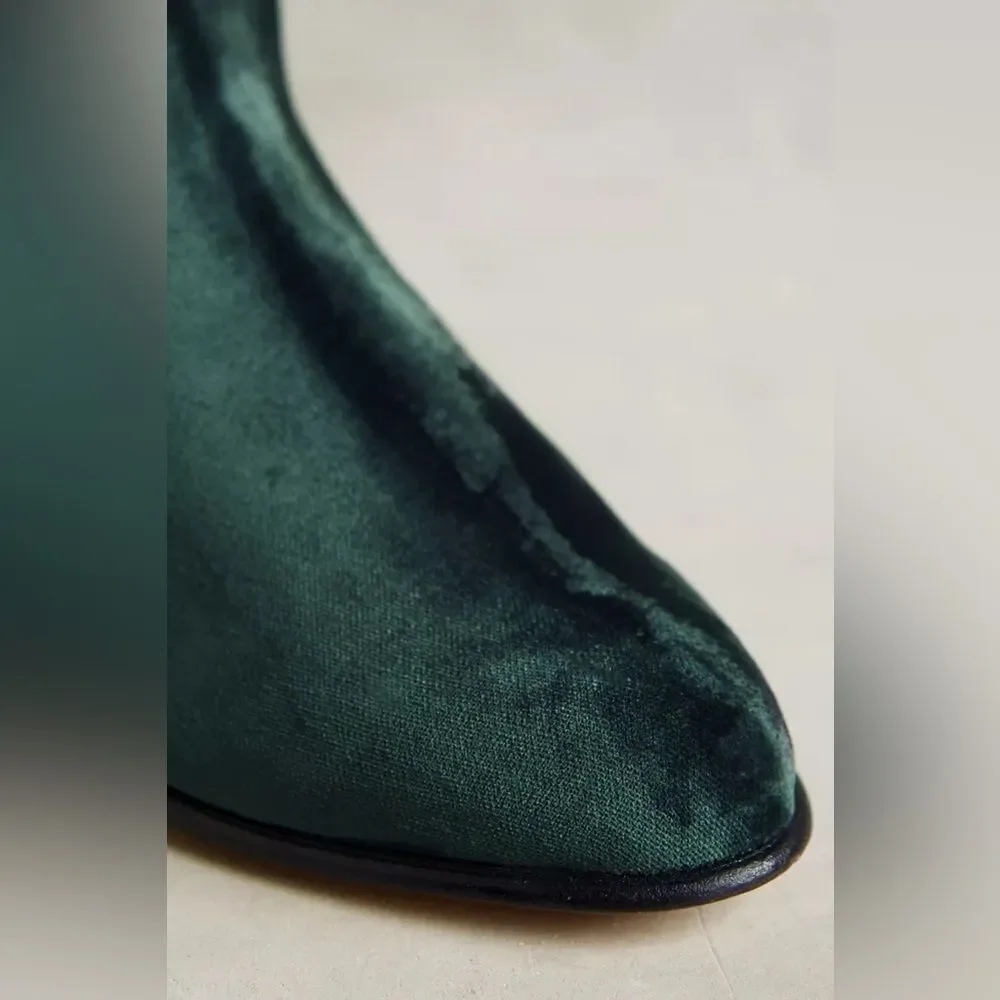 Anthropologie Penelope Chilvers Velvet Chelsea Boots NIB
